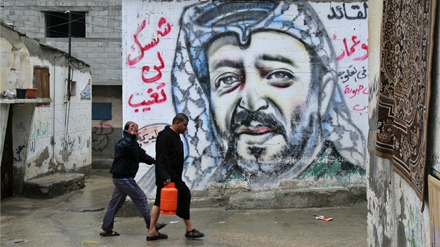Portrt Jsira Arafata v Gaza City (11. listopadu 2012)