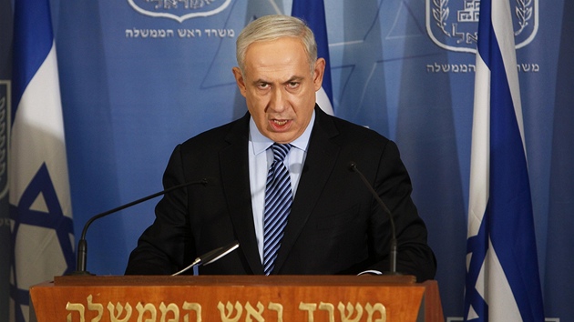 Izraelsk premir Benjamin Netanjahu (15. listopadu 2012)