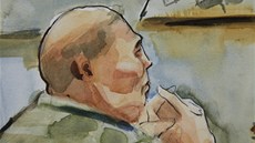 Serant Robert Bales v soudní síni na základn Lewis McChord ve stát