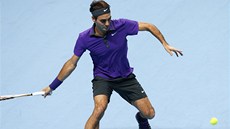 Roger Federer v semifinále Turnaje mistr proti Andymu Murrayovi.