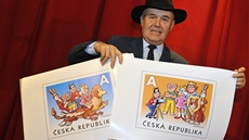 Výtvarník Jaroslav Němeček představil 13. listopadu 2012 v Praze české poštovní Výtvarník Jaroslav Němeček představil 13. listopadu 2012 v Praze české poštovní