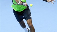 S VELKÝM DRAZEM. Juan Martín del Porto v utkání s Rogerem Federerem na Turnaji
