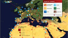 Projekt na supersí obnovitelných zdroj elektiny Desertec.