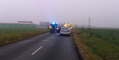 Tragická nehoda u Zárub na Mlnicku (28. listopadu 2012).