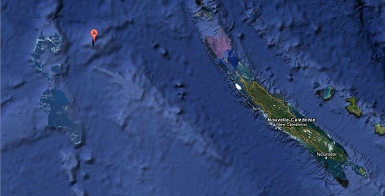 Poloha ostrova Sandy Island na Google Maps