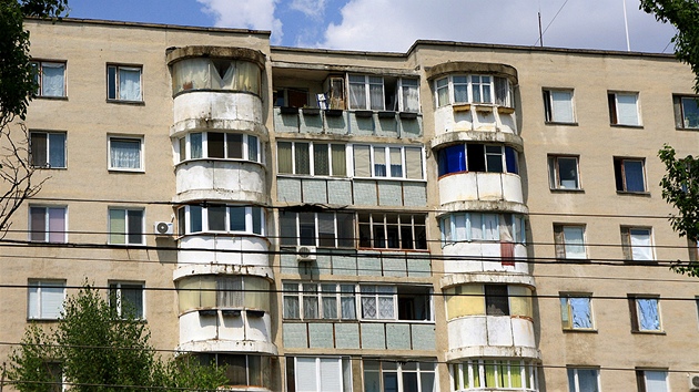 Jeden z typickch dom v Tiraspolu