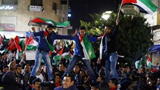 Palestinci oslavují posílení vlivu v OSN (29. listopadu 2012)