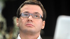 Ondřej Liška na sjezdu Strany zelených. Ondřej Liška na sjezdu Strany zelených.