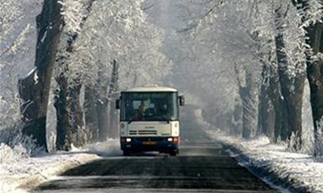 Pi nehod autobusu na namrzlé cest u Kvasic se jedna osoba tce zranila. Ilustraní snímek