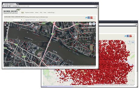 Britové sestavili interaktivní mapu nacistického bombardování Londýna za druhé