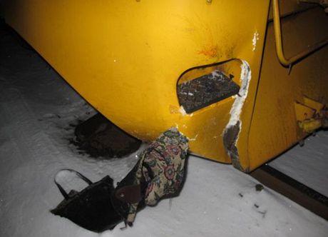 Msto nehody v Nchod - Blovsi, kde vlak srazil enu pechzejc kolejit