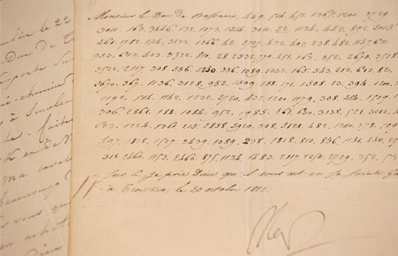 Napoleonv ifrovaný dopis z neúspného taení do Ruska byl prodán za zhruba