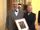Karel Schwarzenberg pivítal Hillary Clintonovou.