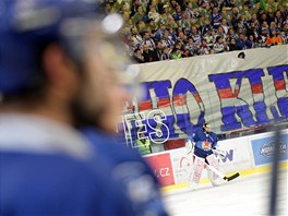 Historický dres oblékl i gólman brnnské Komety Martin Falter.