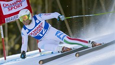 PŘEKVAPIVÝ VÍTĚZ. Italský lyžař Matteo Marsaglia si v super-G jede pro první PŘEKVAPIVÝ VÍTĚZ. Italský lyžař Matteo Marsaglia si v super-G jede pro první