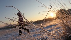Mrazivé ráno v nedli 9. prosince 2012 v Jihlav, teplota kolem -12 stup.
