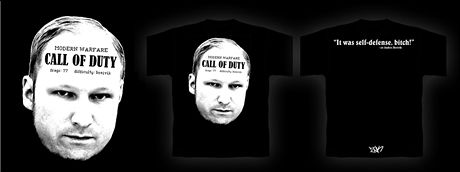 Triko s Breivikem, za které prodejci hrozí a rok ve vzení.
