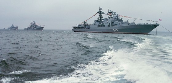 Ruské válené lod. Ilustraní foto.