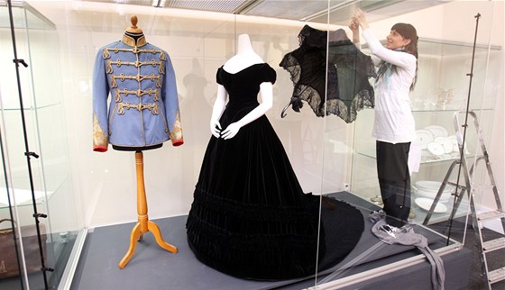 Píprava výstavy Monarchie v Národním muzeu.