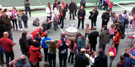 Davis Cup, populární "salátová mísa", zavítala v pondlí do Prostjova a