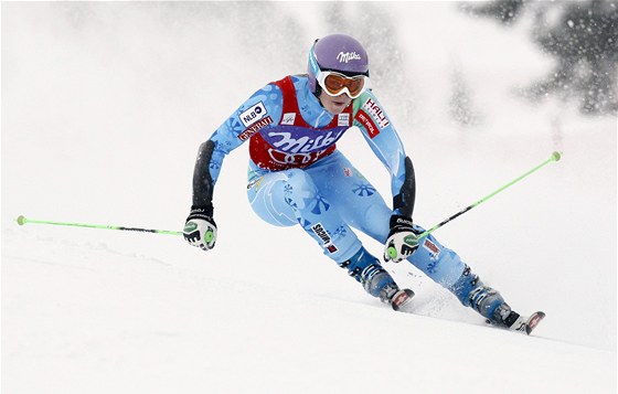 SLOVINSKÁ KRÁLOVNA. Tina Mazeová vyhrála také tvrtý obí slalom sezony v