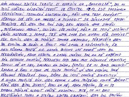 Dopis Romana Smetany, v nm popisuje dn ve vznici v Rapoticch. Dopis