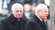 Václav Klaus pijal na Praském hrad slovenského prezidenta Ivana Gaparovie.