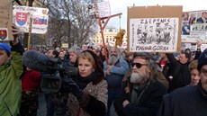 Zuzana Piussi při natáčení Zuzana Piussi při natáčení