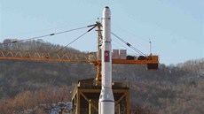 Start severokorejské rakety Unha-3, která 12. prosince 2012 vyletěla na oběžnou Start severokorejské rakety Unha-3, která 12. prosince 2012 vyletěla na oběžnou