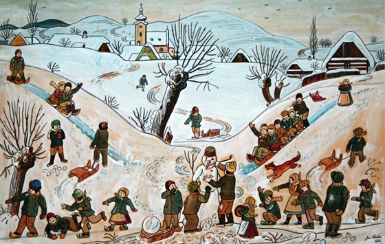Josef Lada - Dtské hry v zim, 1936