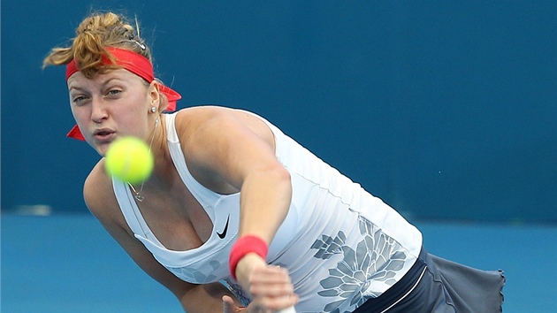 Petra Kvitová v prvním kole turnaje v australském Brisbane.