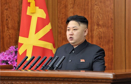 Kim ong-un bhem novoroního projevu (1. ledna 2013)