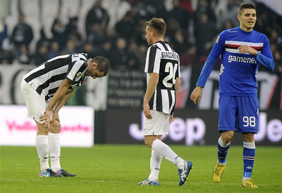 ZKLAMÁNÍ. Fotbalisté Juventusu prohráli duel proti Sampdorii Janov, pestoe