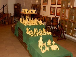 V Muzeu msla Mslovice je do 27. ledna k vidn betlm vyroben z 25 kg.
