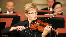 Karlovarský symfonický orchestr při vystoupení na Mlýnské kolonádě. Karlovarský symfonický orchestr při vystoupení na Mlýnské kolonádě.