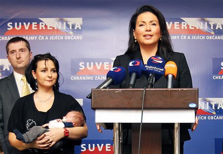Jana Boboíková pi tiskové konferenci po prvním kole prezidentských voleb.
