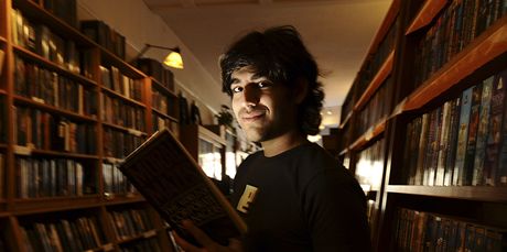 Aaron Swartz na snímku z února 2008