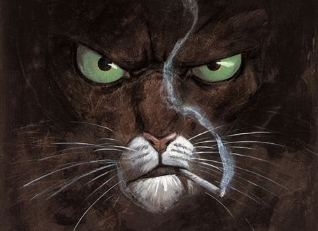 Z titulní stránky komiksu Blacksad