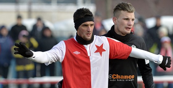 Martin Fenin se poprvé po píchodu do Slavie zapsal mezi stelce branek.