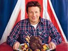 Jamie Oliver na titulu sv knihy Moje velk Britnie