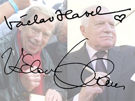 Podpisy Václava Havla a Václava Klause