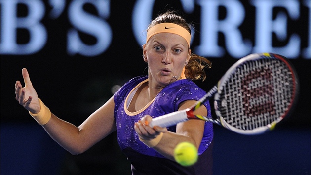 FORHEND. Petra Kvitová v utkání druhého kola Australian Open