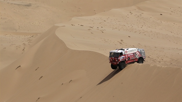 Ale Loprais na trati  Rallye Dakar.