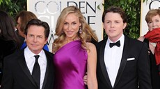 Michael J. Fox, jeho ena Tracy Pollanová a syn Sam Fox 