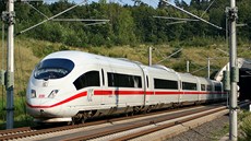 Nmecký Intercity-Express tetí generace na jedné z nejmodernjích tratí mezi