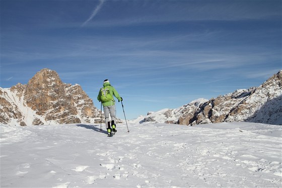 Skialp v národním parku Fanes-Sennes-Prags.