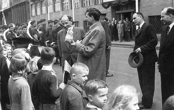 Prezident Antonín Zápotocký v Plzni v roce 1956. 