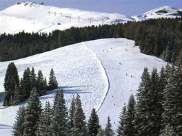 Pas s prudmi sjezdovkami v Alpe di Siusi