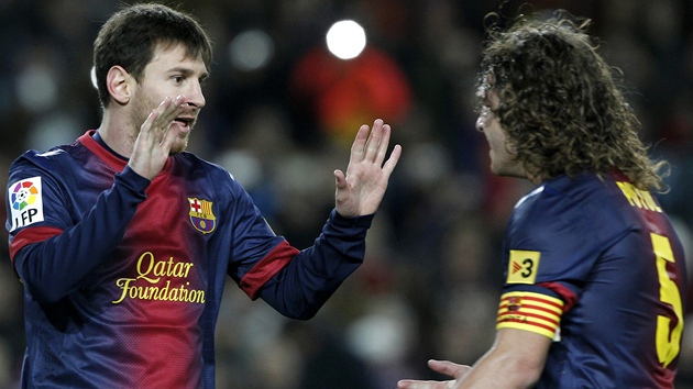 OPT SE TREFIL. Lionel Messi (vlevo) oslavuje jeden ze svých gól do sít