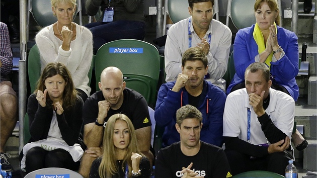 MURRAYHO LOE. Nejbli vetn trenra Ivana Lendla sleduj Andyho Murrayho ve finle Australian Open.